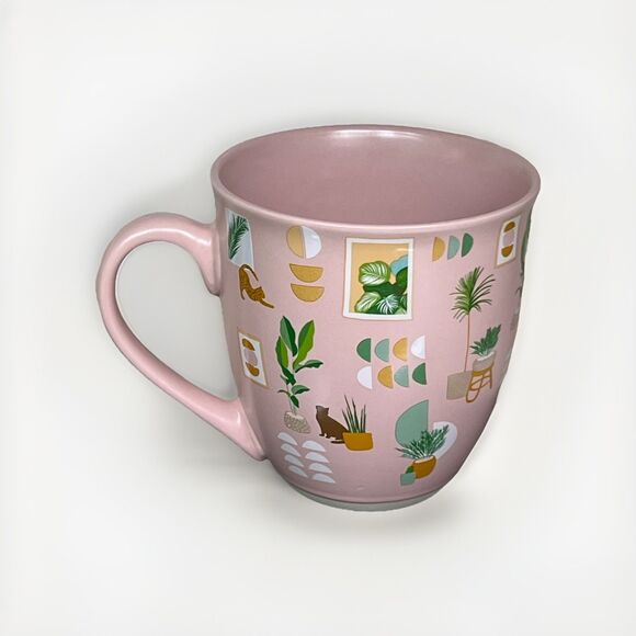 Plant Mom Cat Lover Ceramic Coffee Mug Pink Plant Lady Crazy Cat Lady Swiftie - Picture 3 of 11